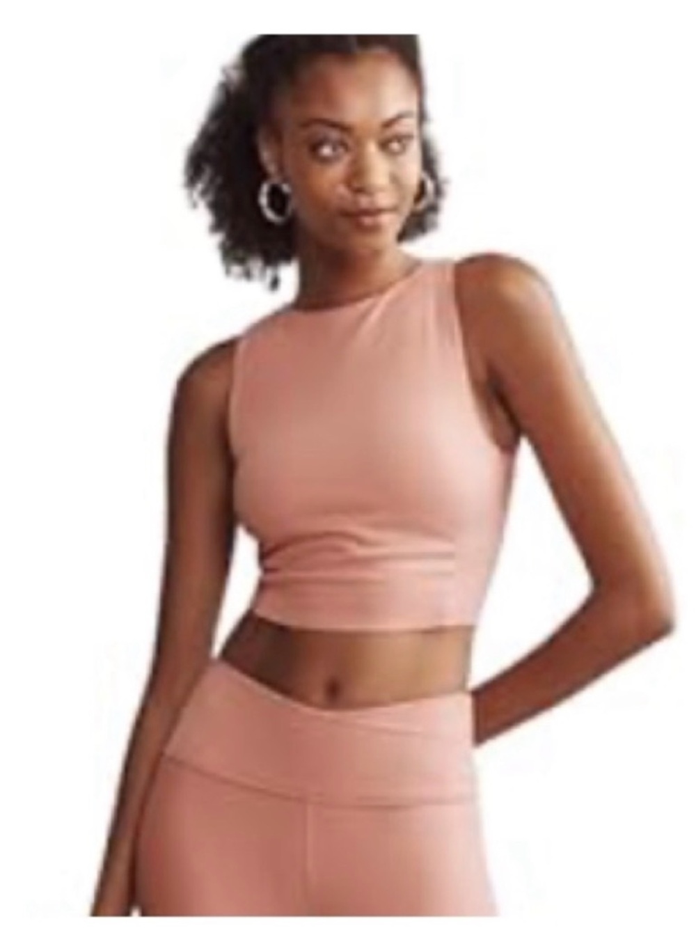 Rhone Ripple Longline Bra in Cameo Pink NWT XS